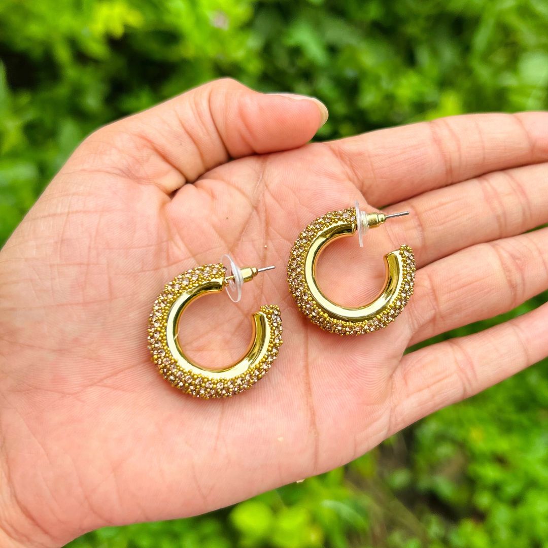 Bling Blogger Golden Hoop Earrings