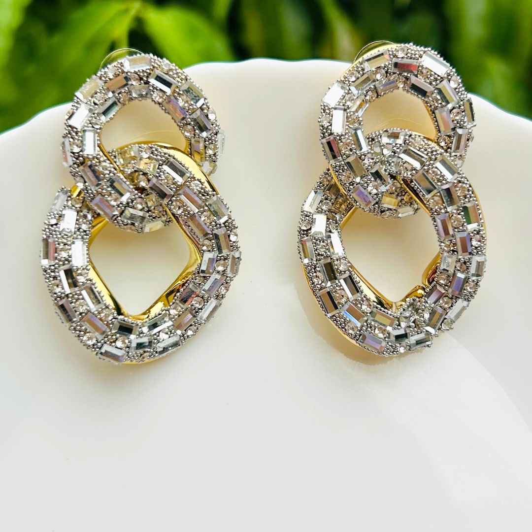 Bling Blogger Silver Entangled Statement Earrings