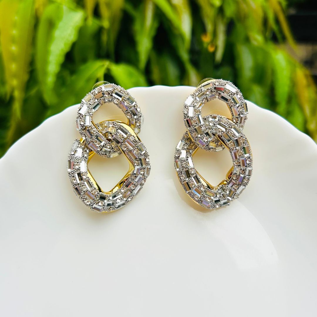 Bling Blogger Silver Entangled Statement Earrings