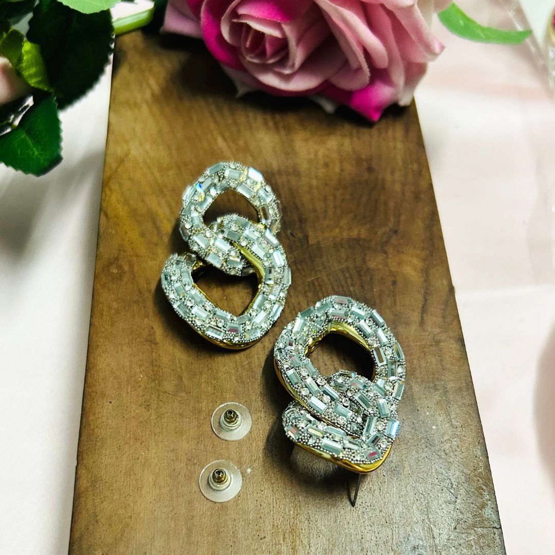 Bling Blogger Silver Entangled Statement Earrings