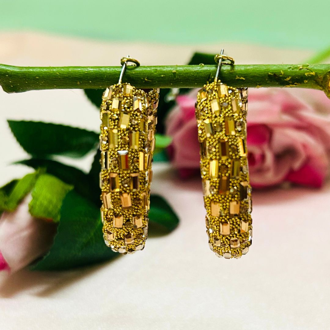 Bling Blogger Rust Gold Hoop Earrings