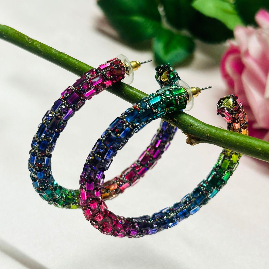 Bling Blogger Multi Hoop Earrings - Big