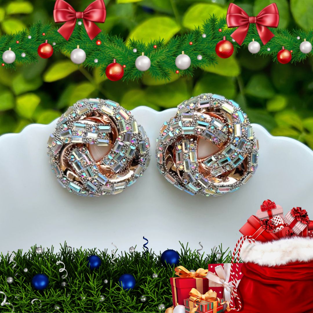 Bling Blogger Silver Knot Statement Studs