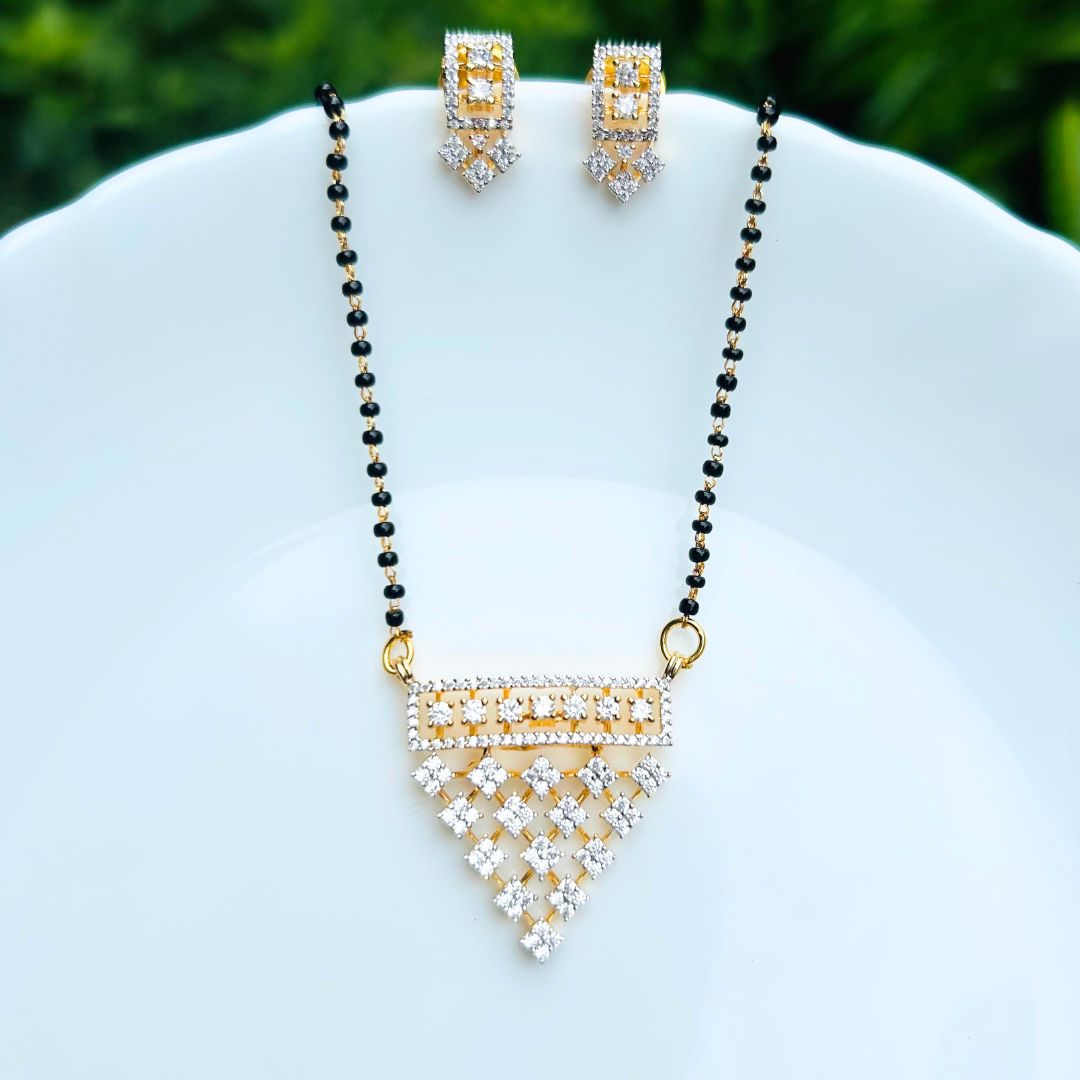 Swara American Diamond Mangalsutra Set