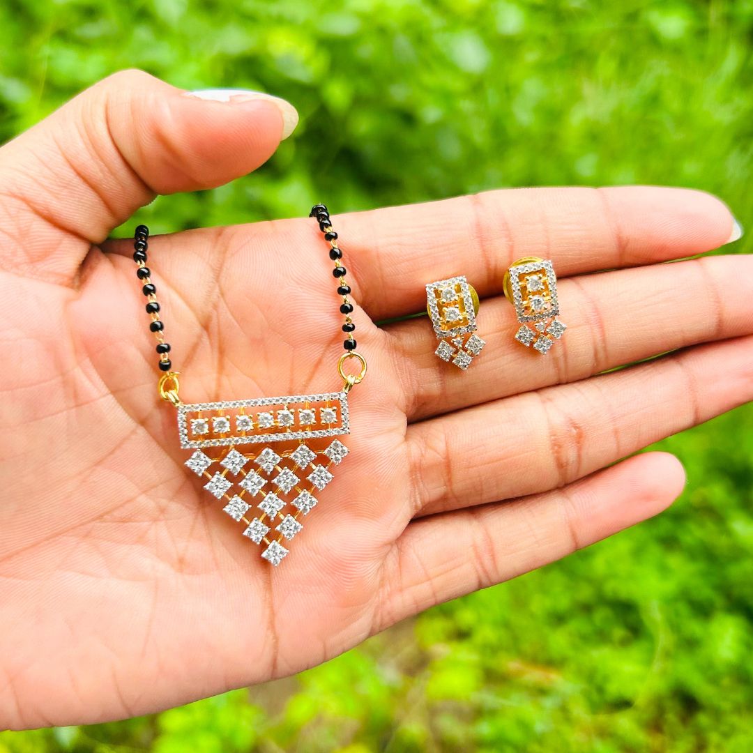 Swara American Diamond Mangalsutra Set