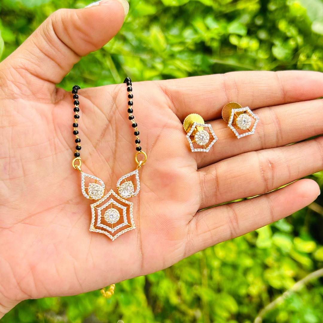 Akshara American Diamond Mangalsutra Set