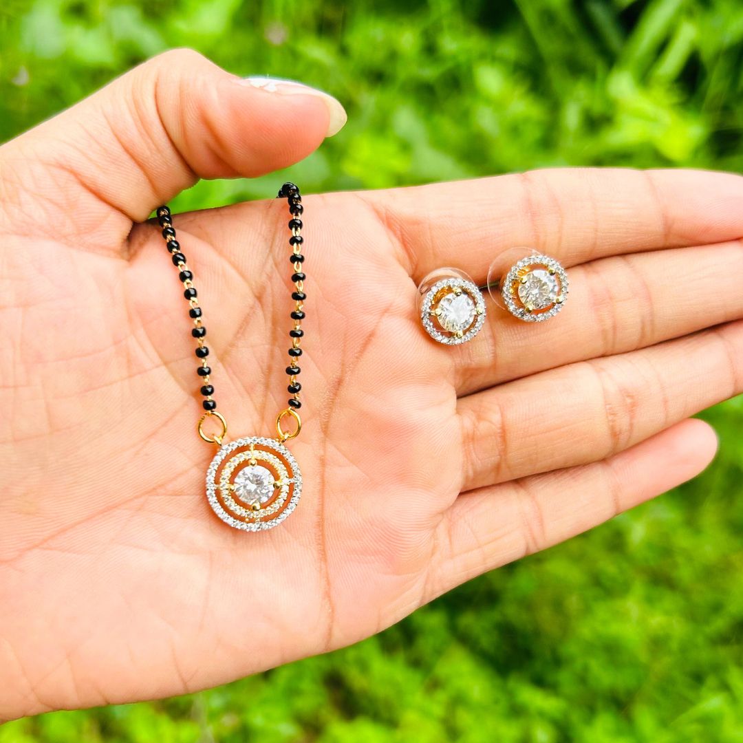 Adira American Diamond Mangalsutra Set