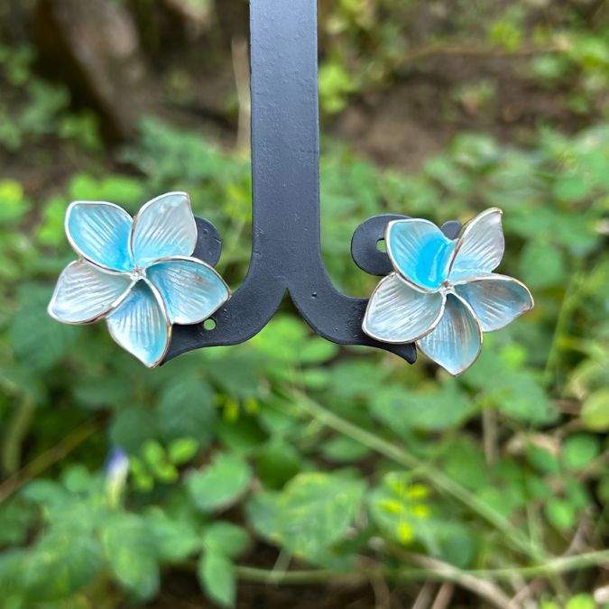 Floral Turquoise Stud Earrings