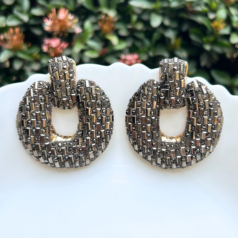 Bling Blogger Black Statement Earrings