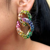 Bling Blogger Entangled Statement Earrings - Multi 1