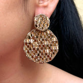 Bling Blogger Golden Layered Round Earrings