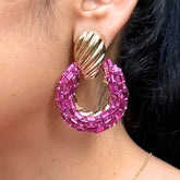 Bling Blogger Pink Drop Earrings