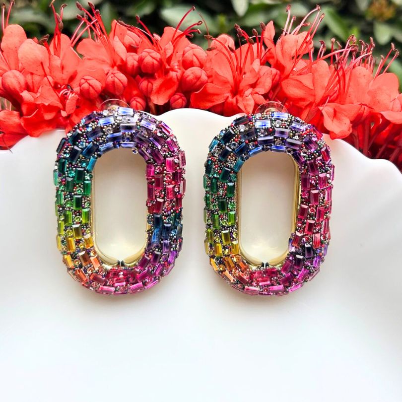 Zara Oval Statement Earrings