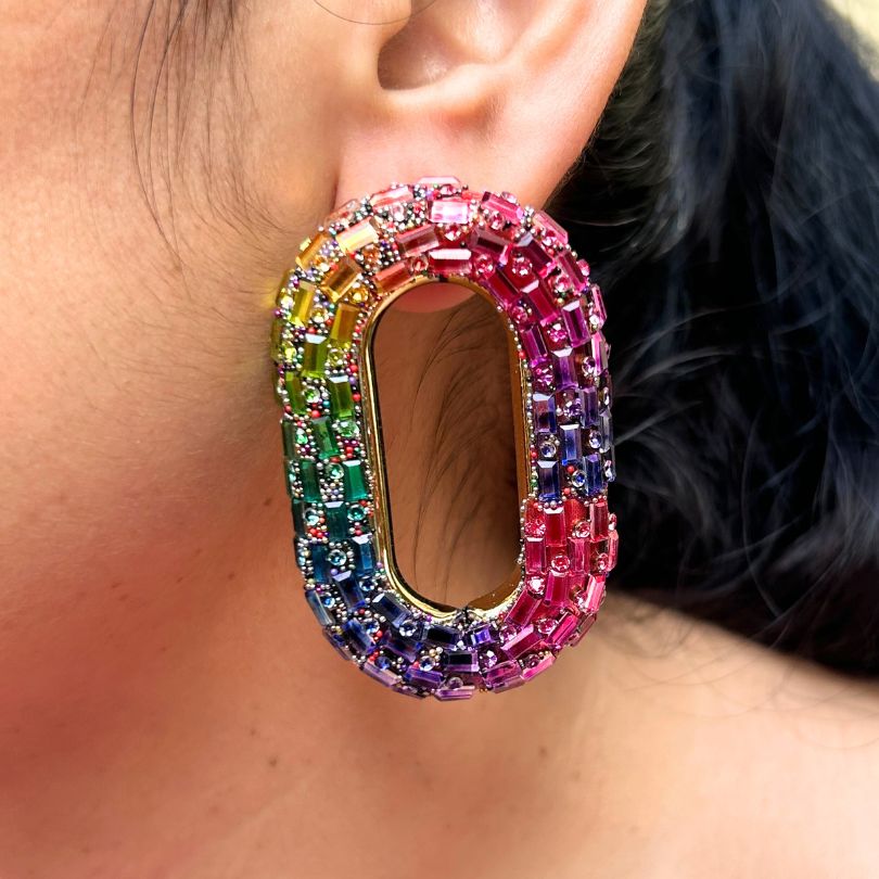 Zara Oval Statement Earrings