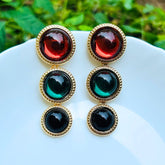 Maya Multicolor Round Earrings