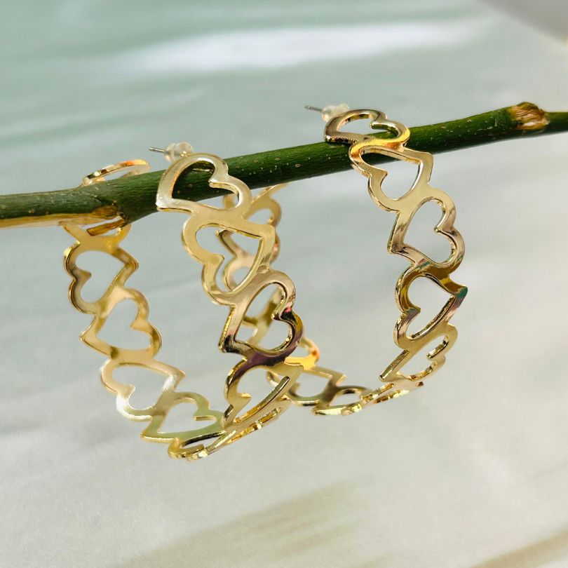 Heart Hoop Earrings