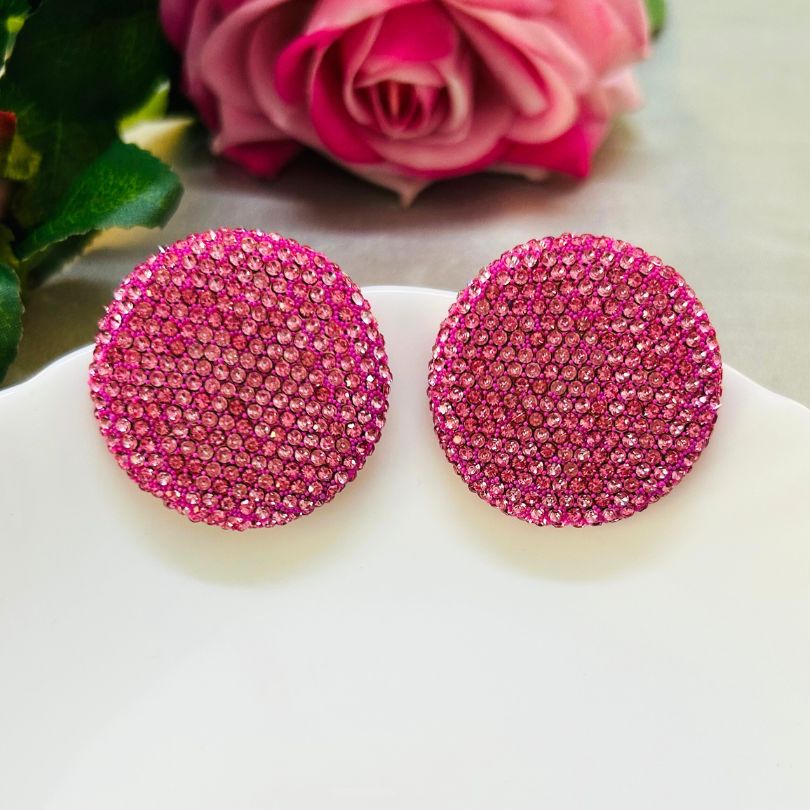 Bling Blogger Pink Stud Earrings