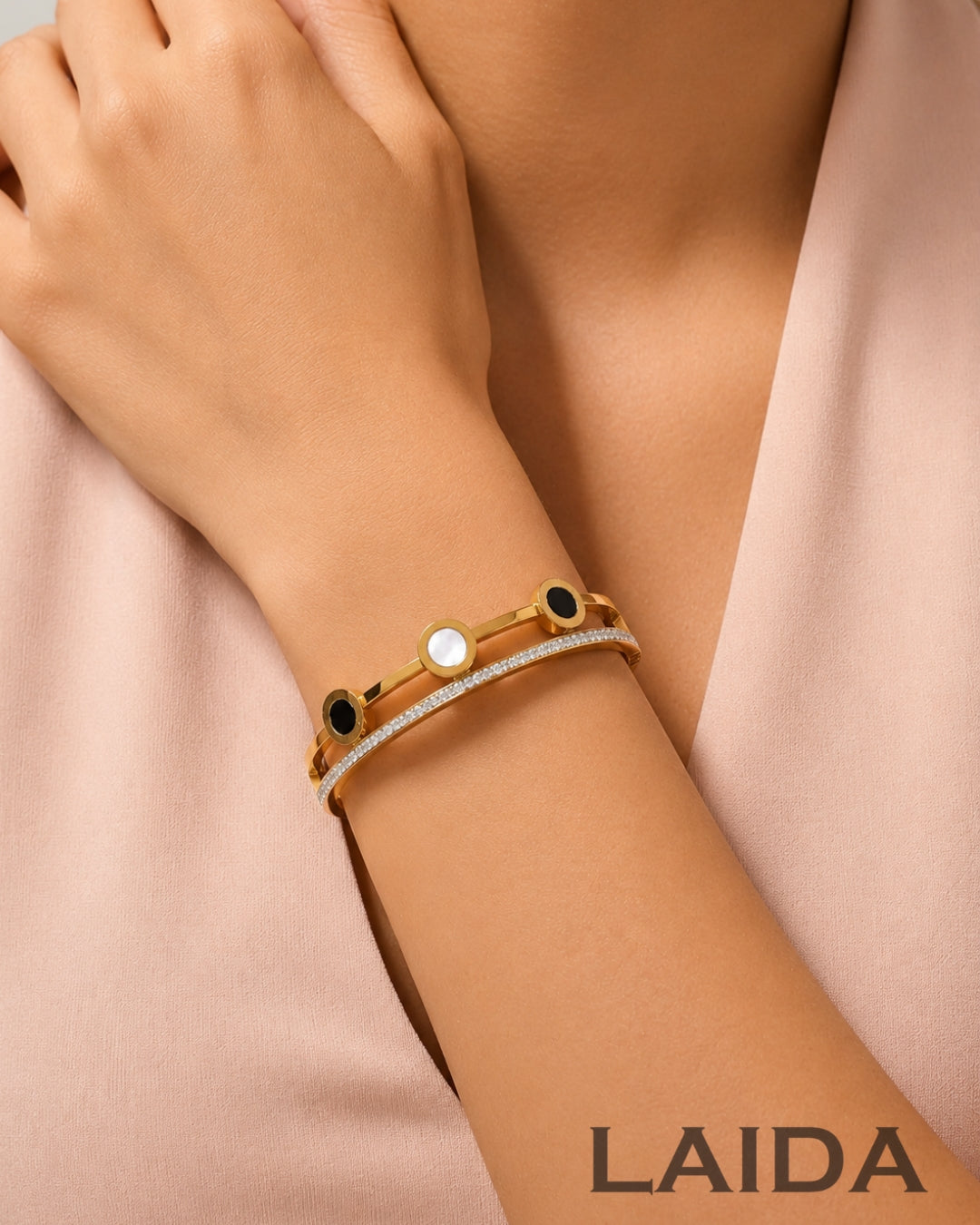 Trio Circle Golden Bracelet