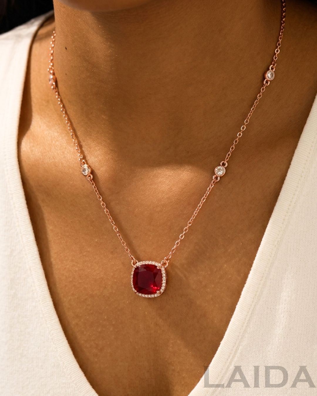 Red Charm Ruby Pendant