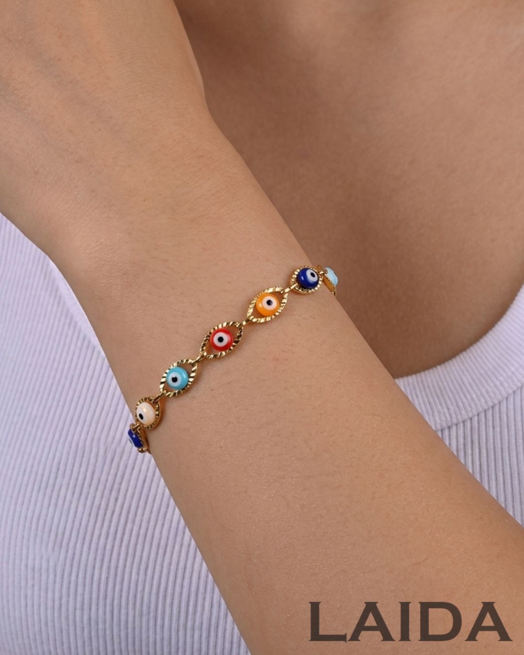 Multi Colored Evil Eye - Tennis Bracelet