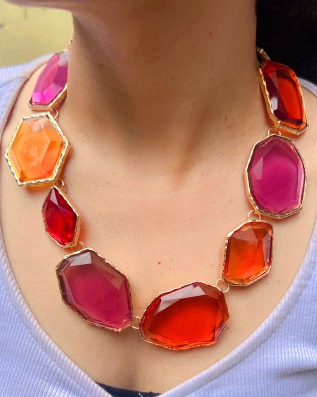 Maya Multicolor Statement Necklace