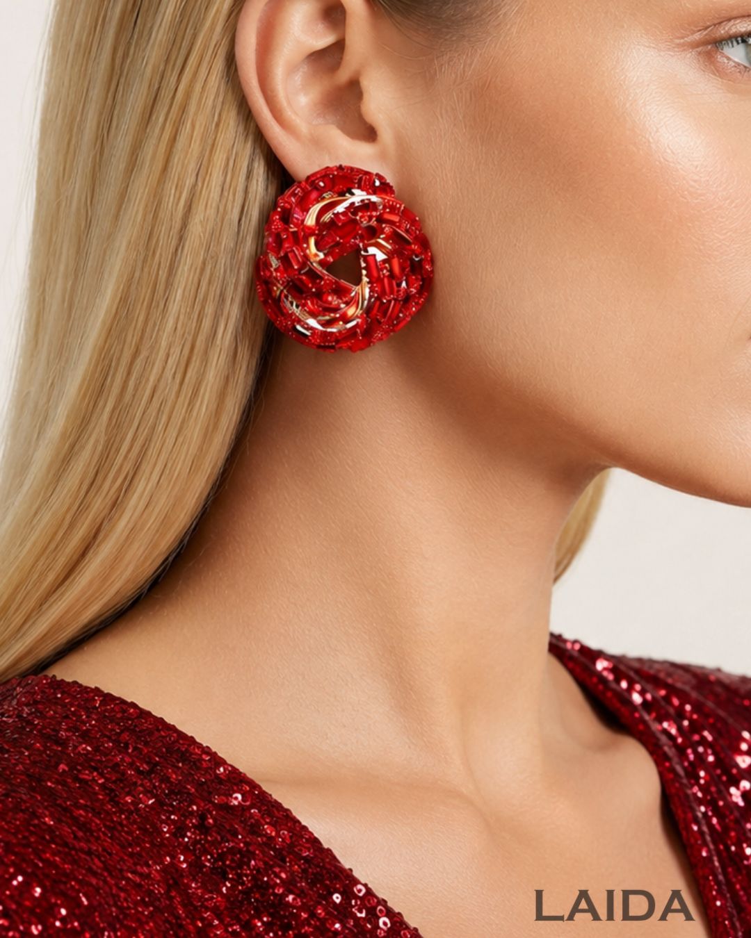 Bling Blogger Red Knot Statement Studs