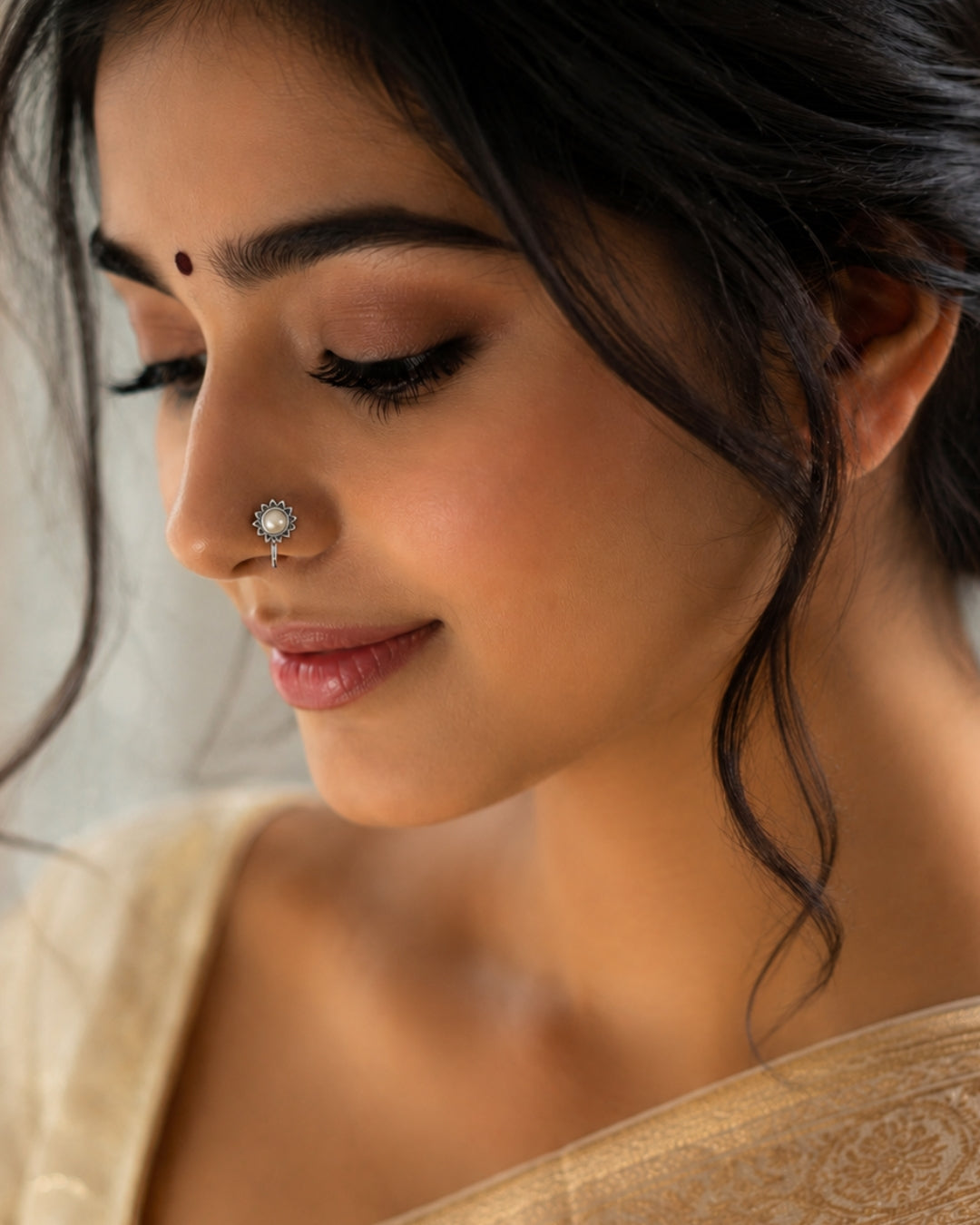 Silver Oxidised Mini Stud Nosepin Pack Of 12