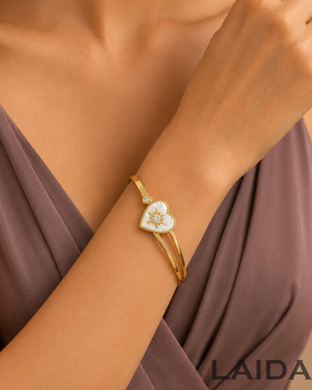 White Heart Bracelet