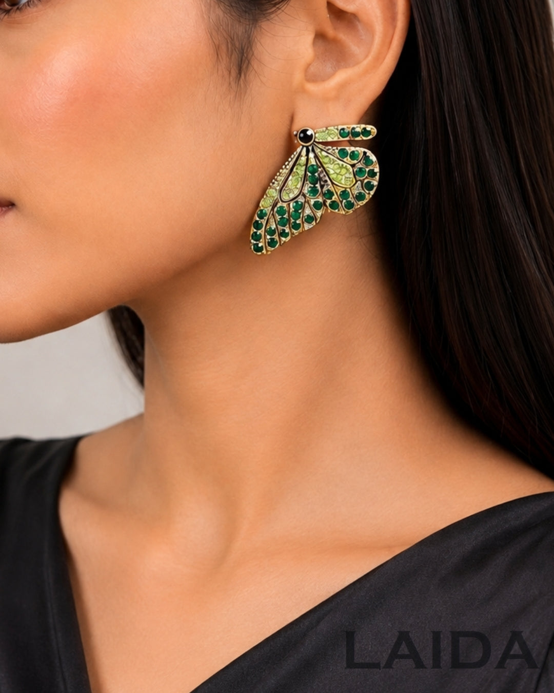 Butterfly Green Stud Earring
