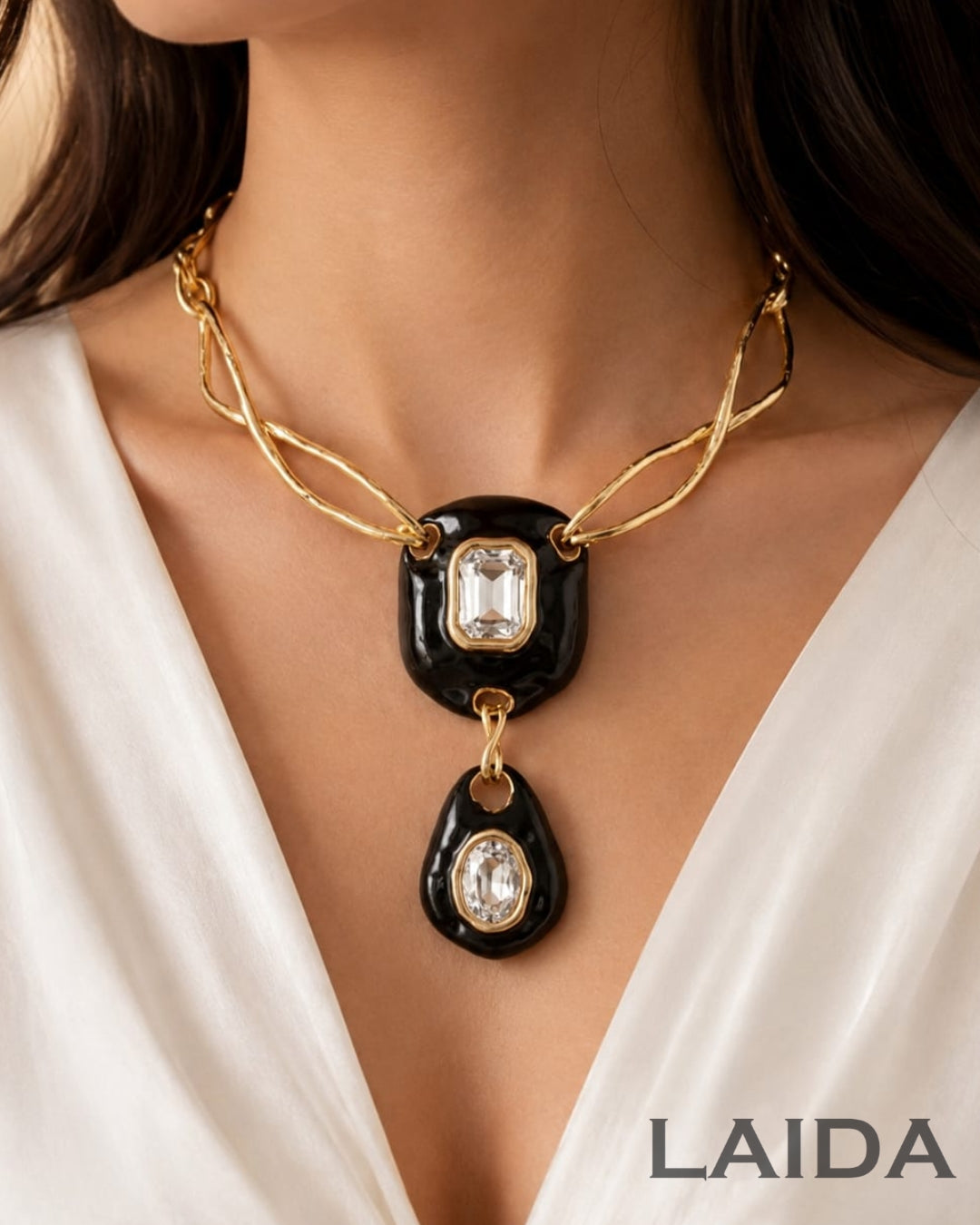 Premium Chic Black Sculptural necklace | Statement Jewellery
