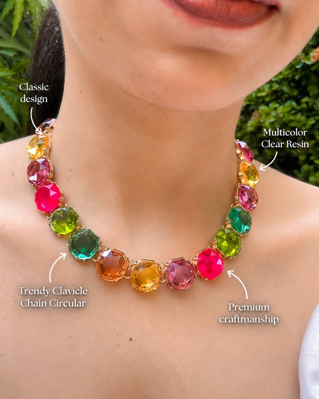Mais Multicolor Statement Necklace