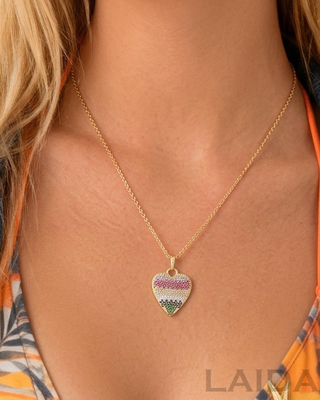 Multi Happy Heart Pendant