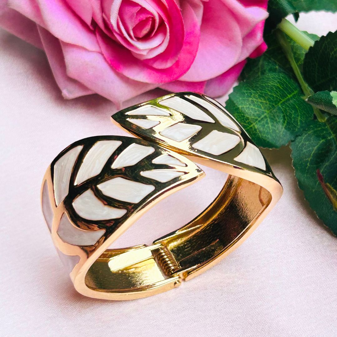 Baby Pink Leaf Shaped Bracelet