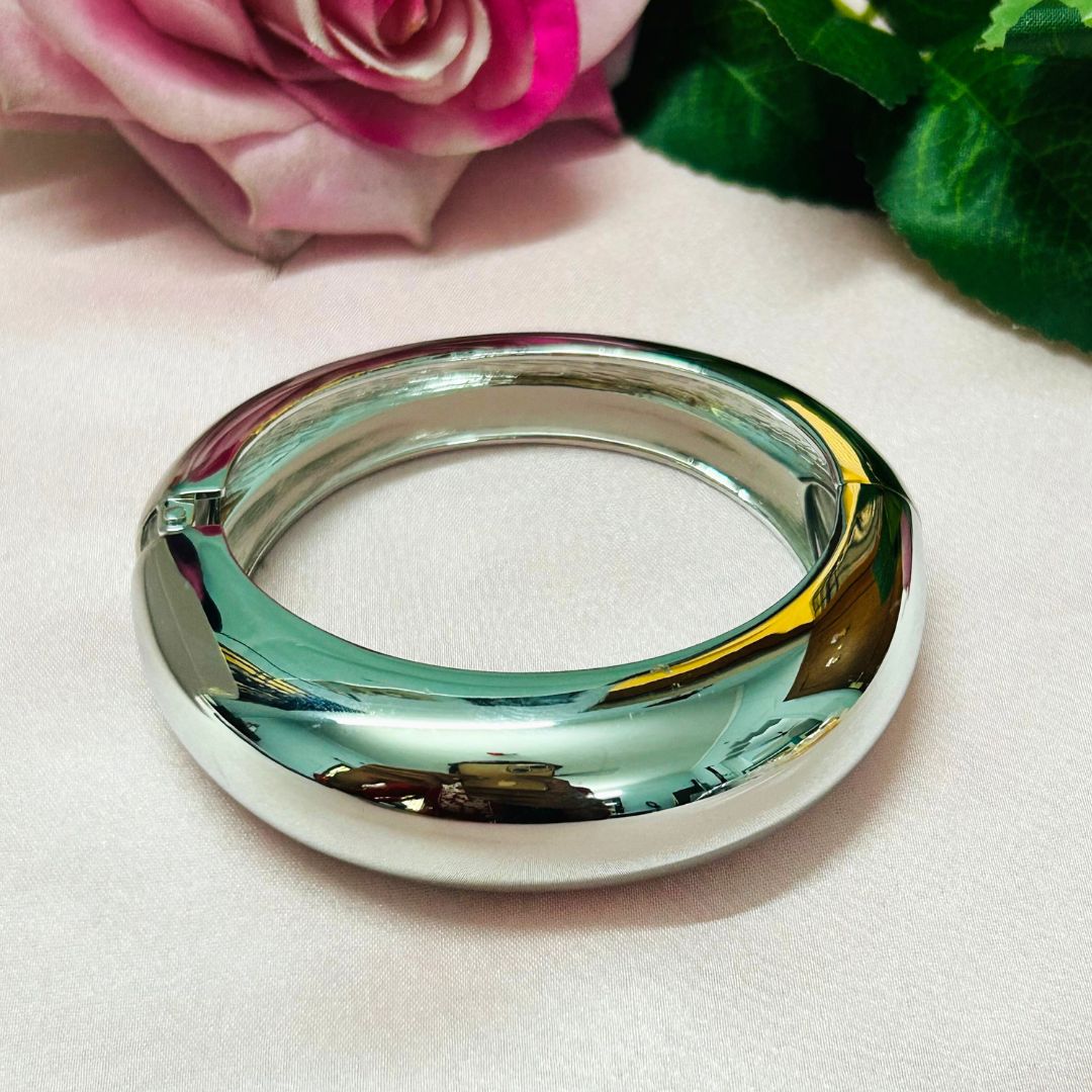 Silver Shiny Dome-Shaped Kada/Handcuff