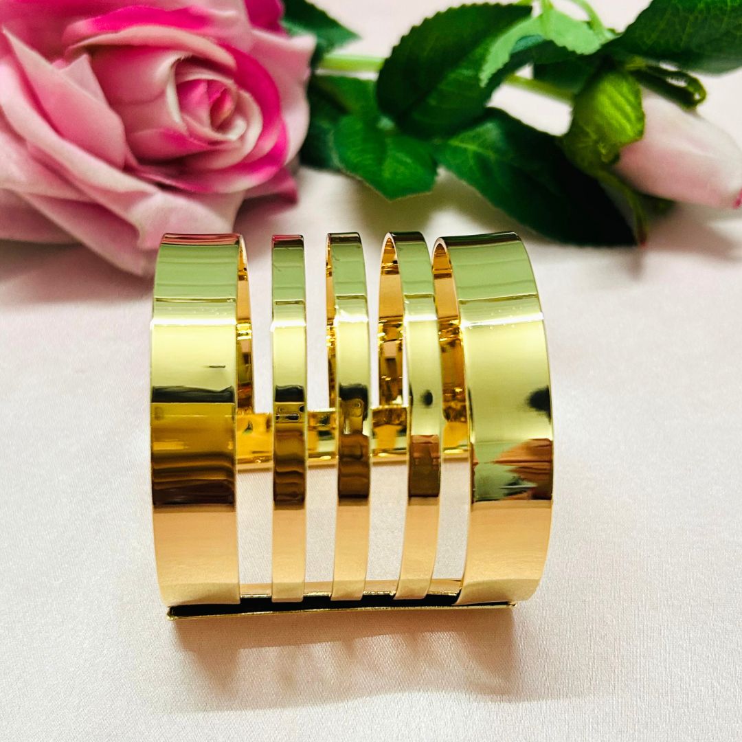 Golden Metalic Statement Handcuff