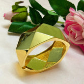 Golden Mirror-Effect Statement Kada / Handcuff