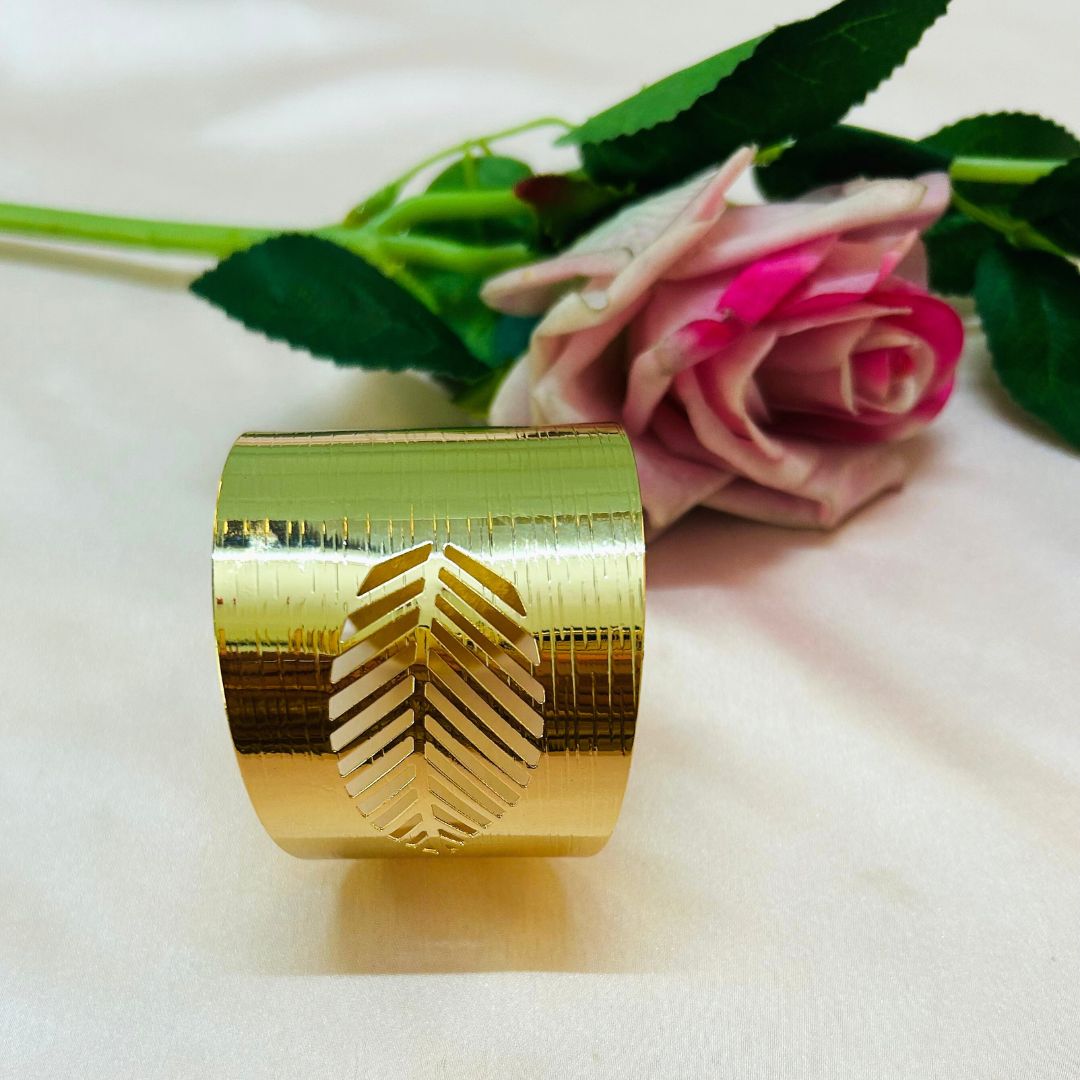 Golden Metalic Leaf Cut-out Handcuff