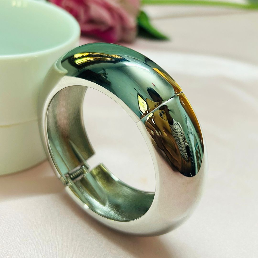 Silver Metalic Shiny Circle Kada/Handcuff