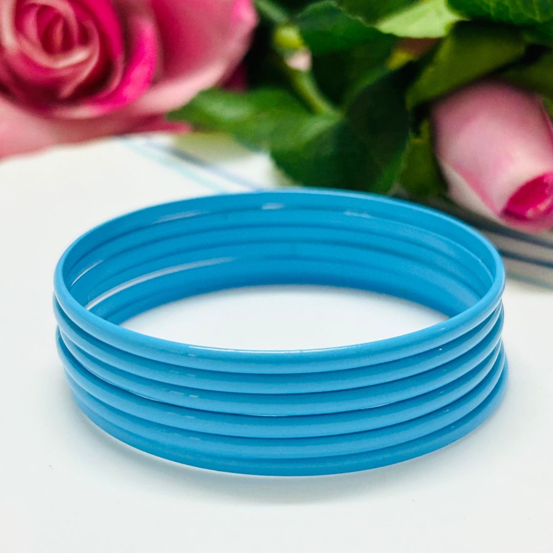 Turquoise Bangles - Pack Of 6