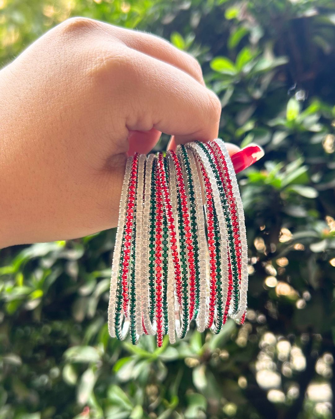 Stretchable Christmas Classic Trio Bracelet - Pack of 18