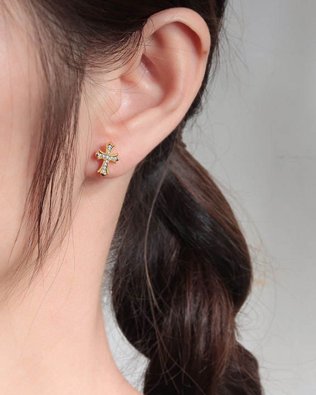 Cross American Diamond Stud Earring