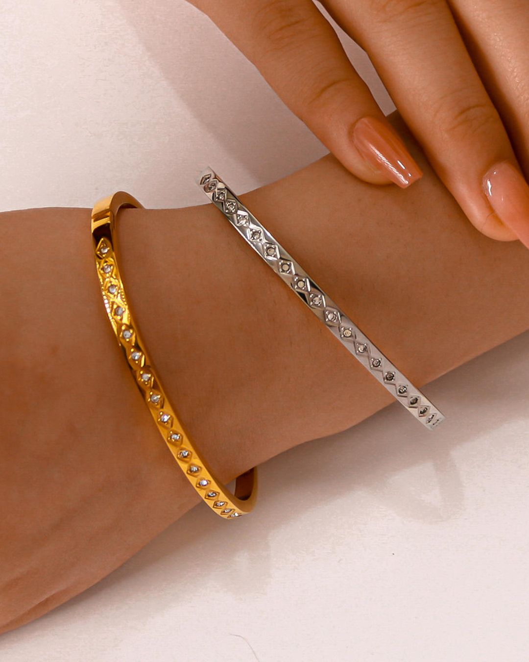 Golden Prism Bangle Bracelet