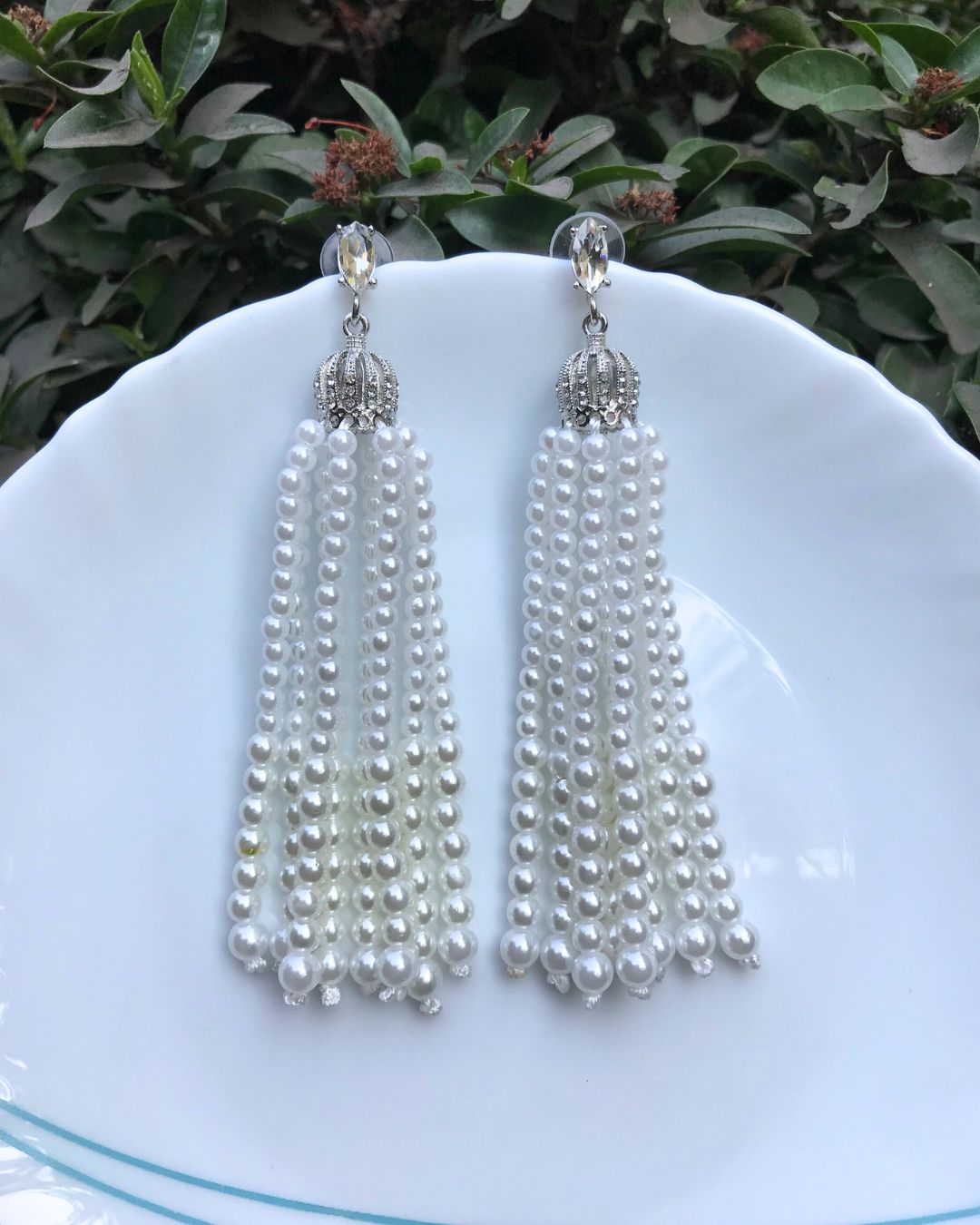 Pearl Tassels Drop Earrings