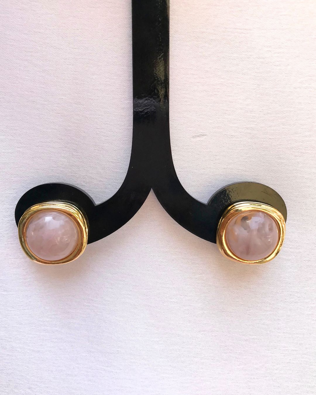 Baby Pink Resin Stud Earrings