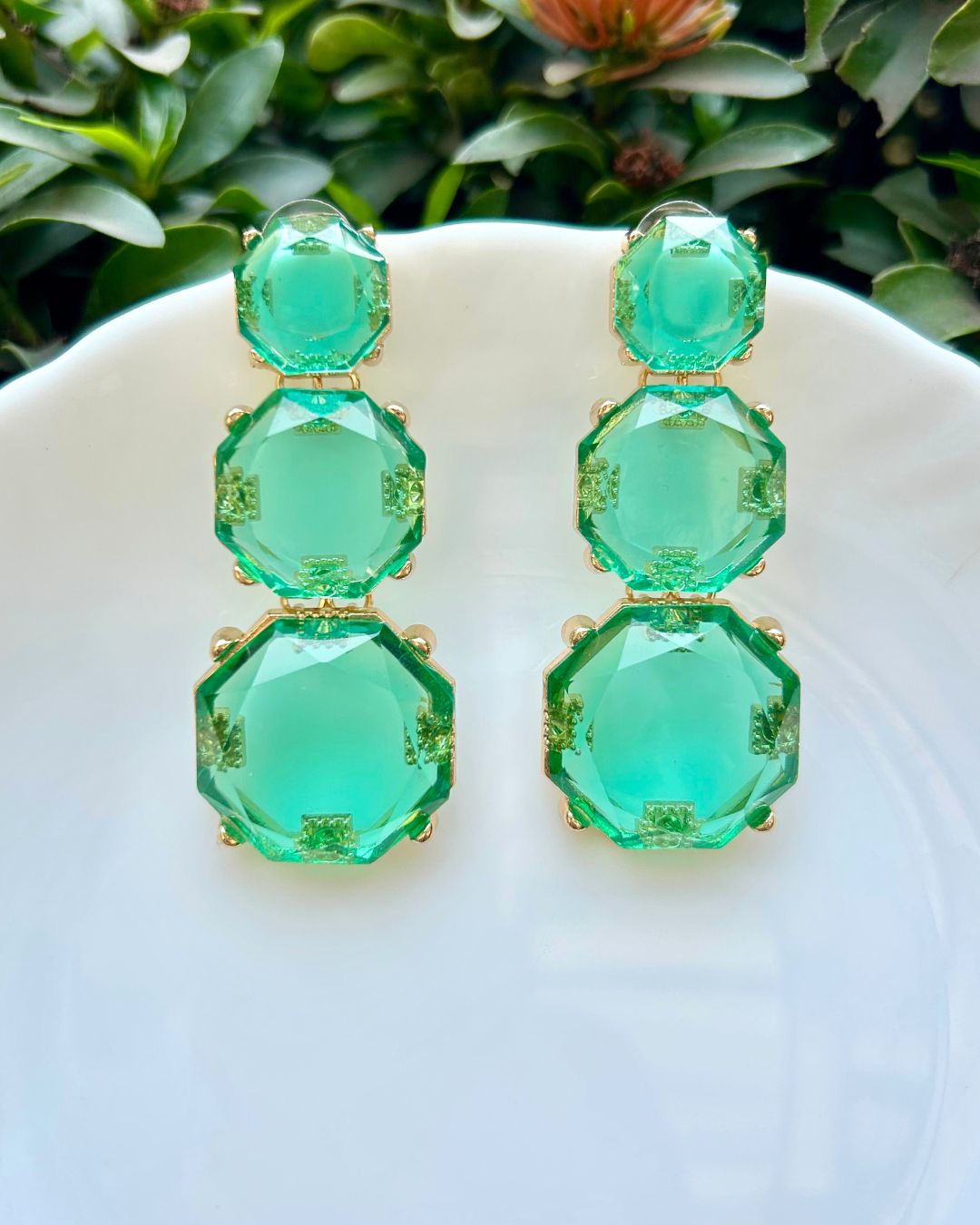 Mais Turquoise Statement Earrings