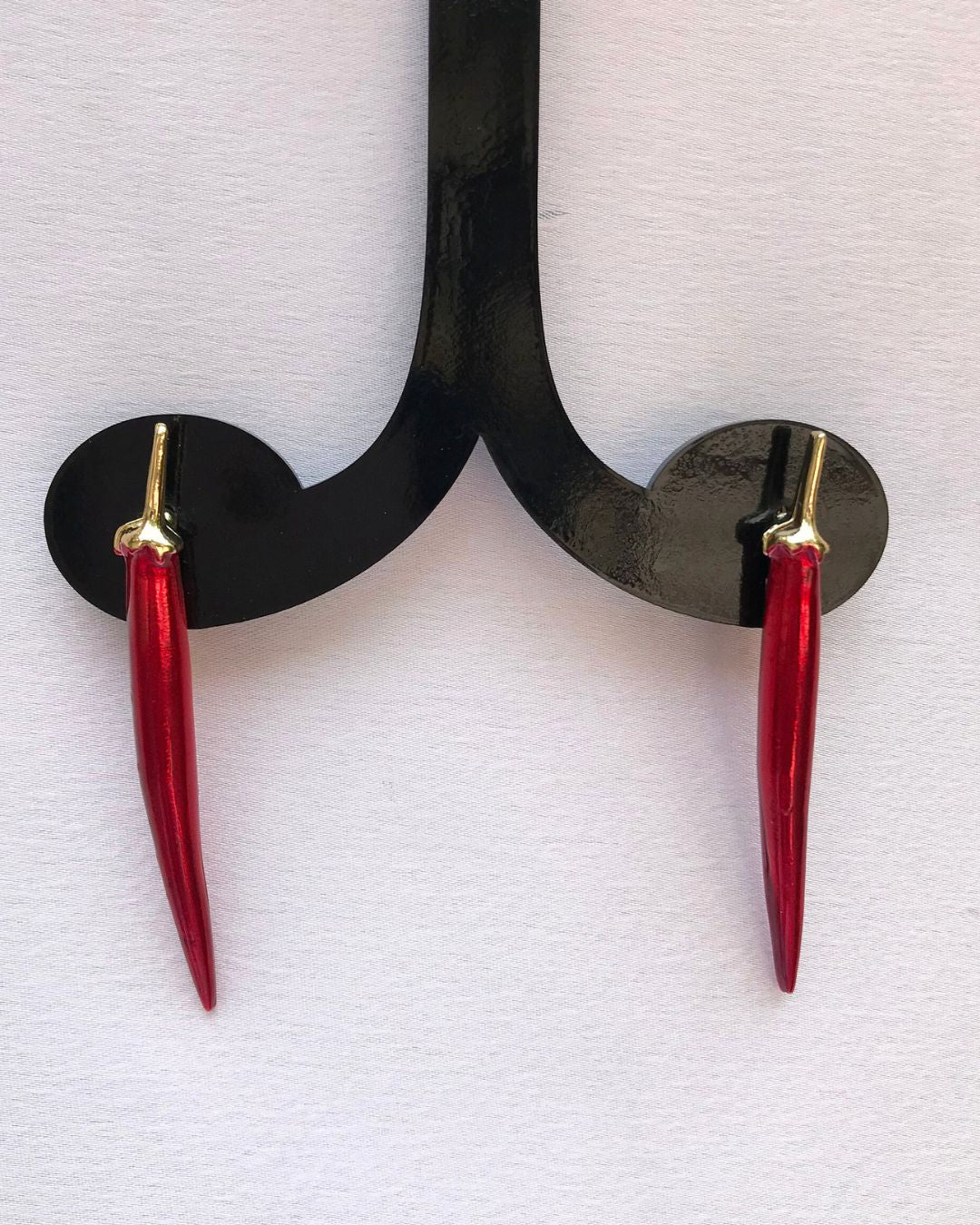 Red Mirchi Drop Earrings