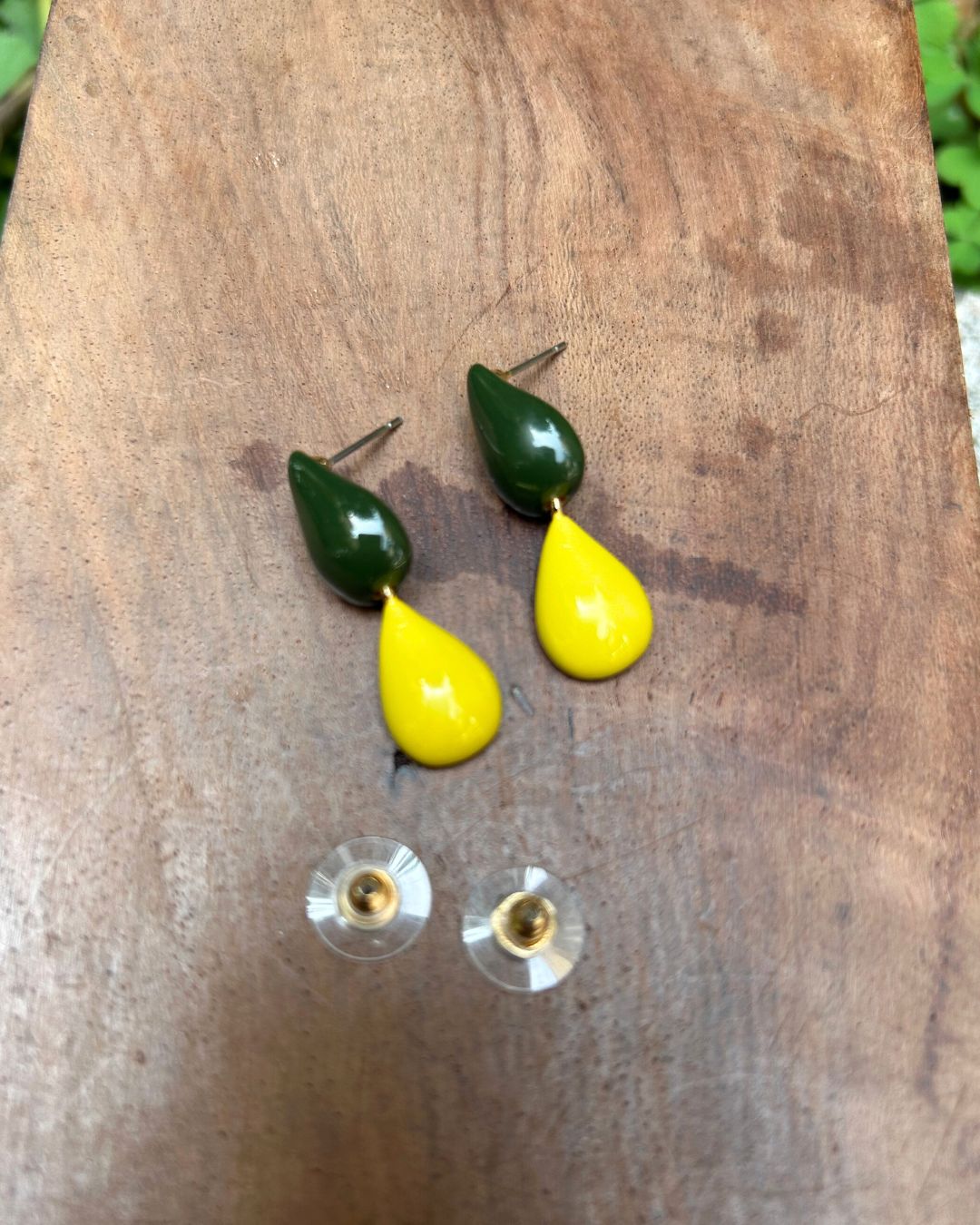 Green Mist Teardrop Earrings