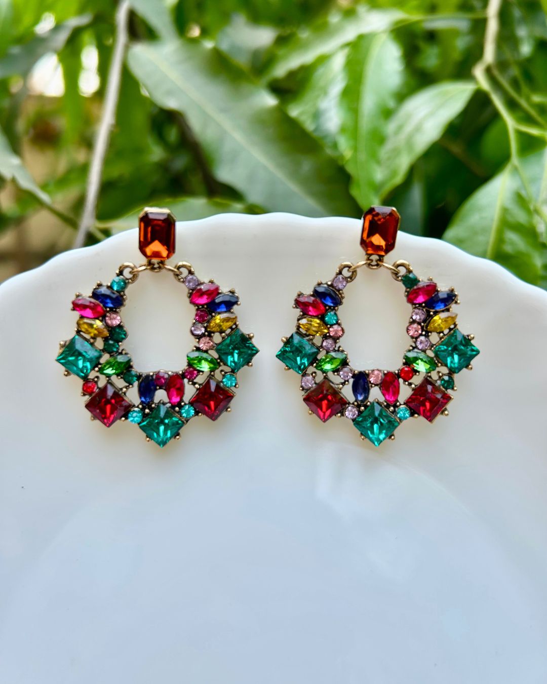 Multi Sparkle Drop Earrings