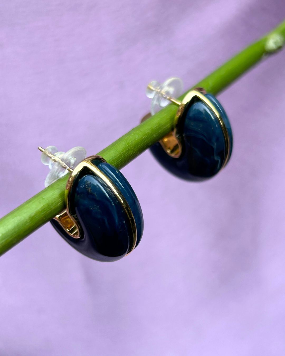 Blue Moon Hoop Earrings