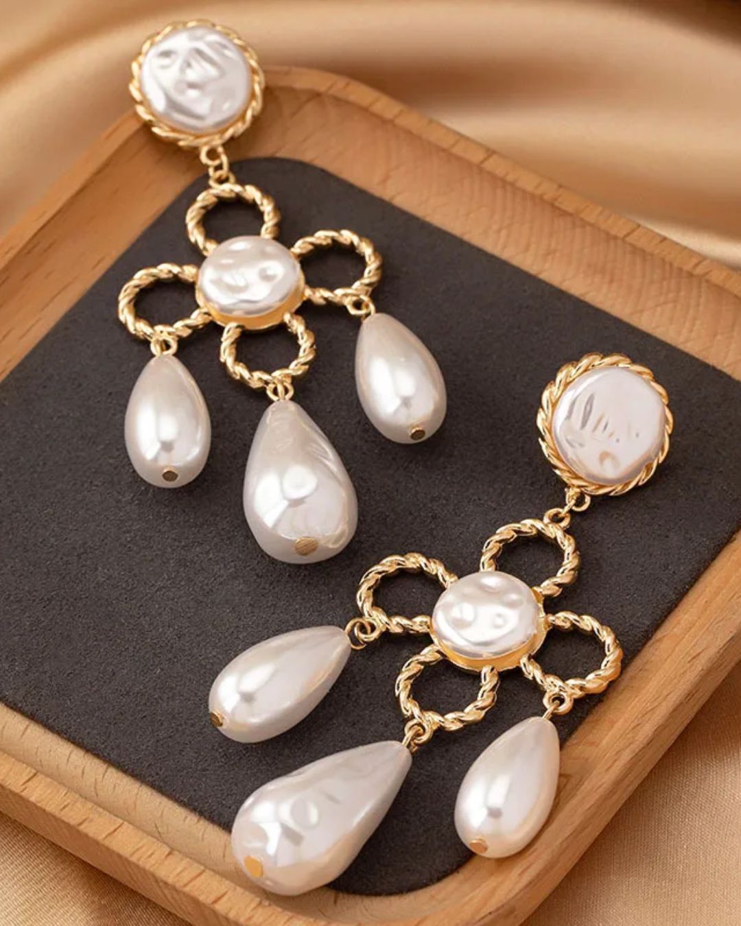 Bohemian Four-leaf Clover Drop Earrings